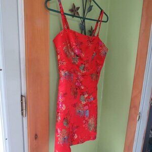 Urban Outfitters Stunning Red Floral Japanese Style Dress